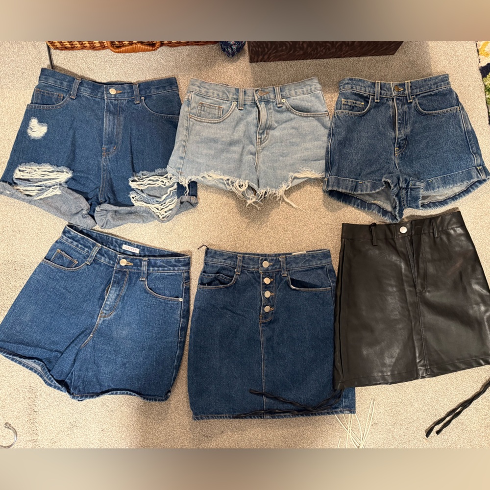 Assorted Denim Skirts and Shorts Collection